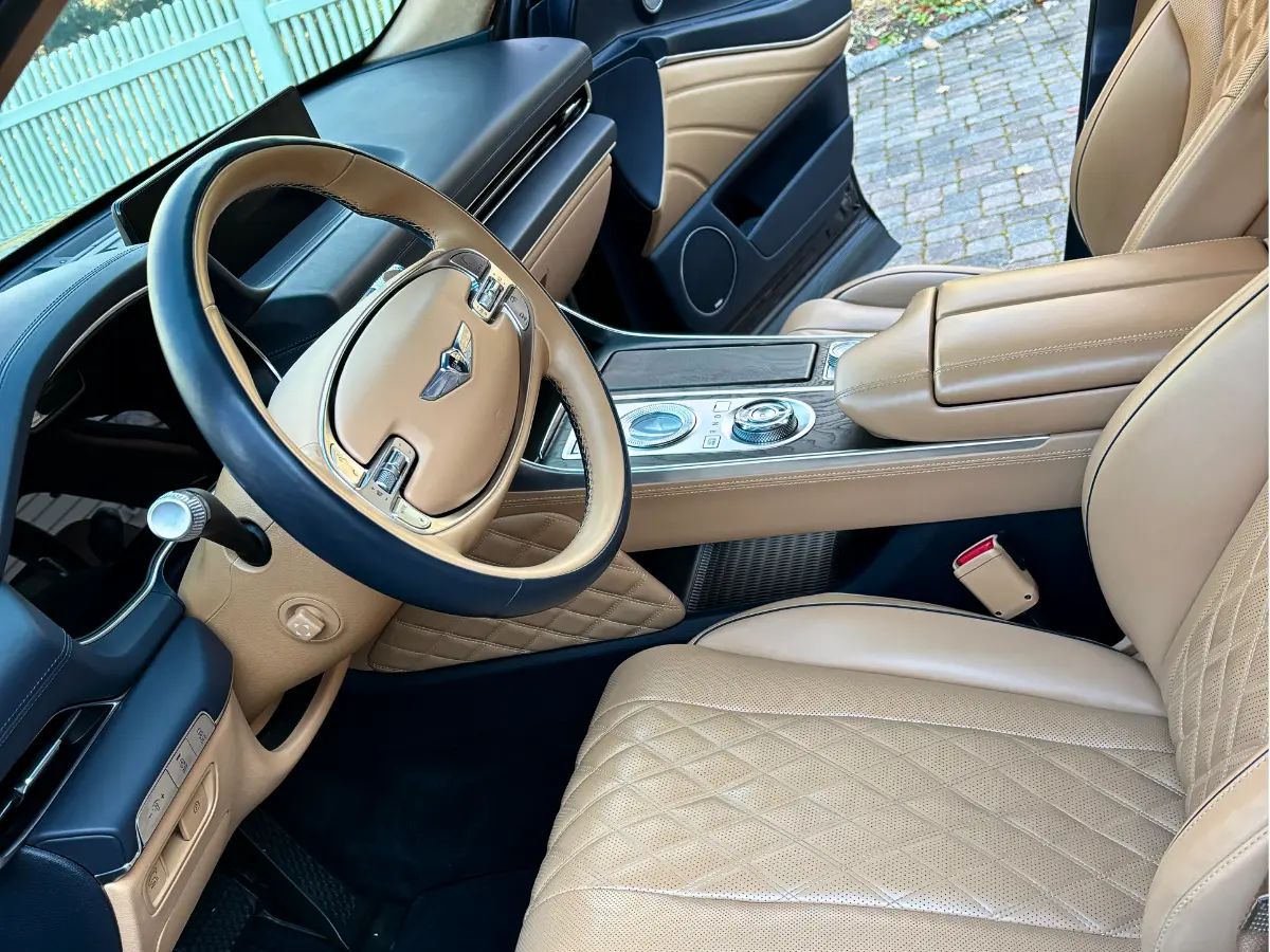 Clean Genesis interior after mobile detailing